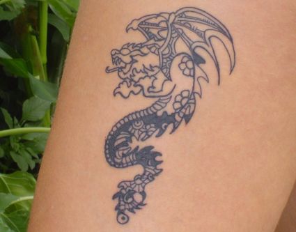 Chinese Dragon Tats Of Leg